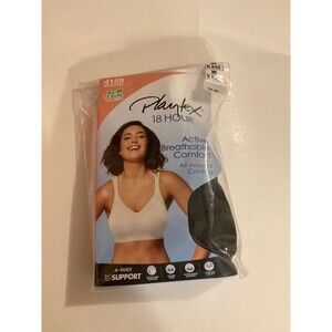 playtex 18 hour bra active breathable comfort 38B black